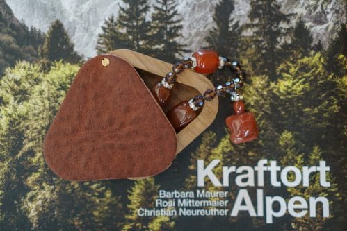 Schmuck Schatulle Schachtel aus Holz Eiche mit Lederdeckel Geschenk Verpackung Schmuck Alpenstore